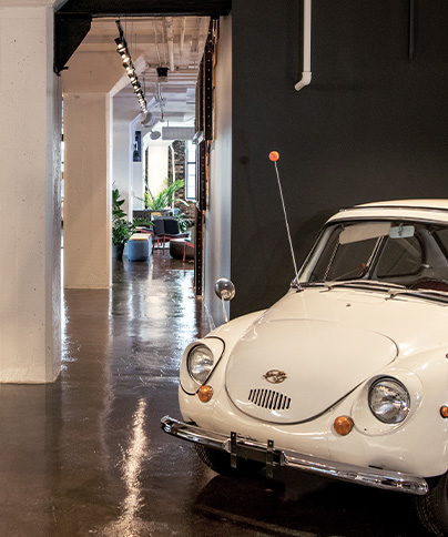 Subaru car in the Minneapolis office