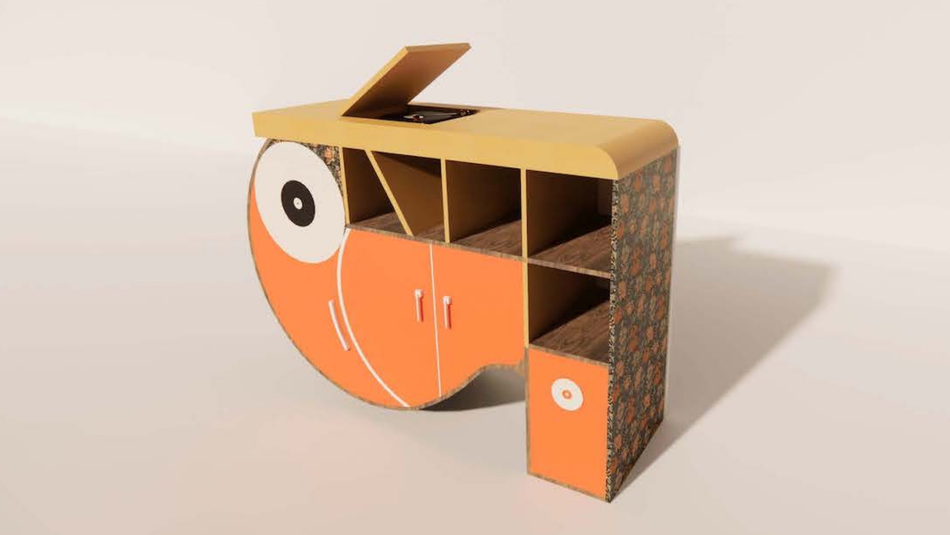 A uniquely shaped furniture from Formica.