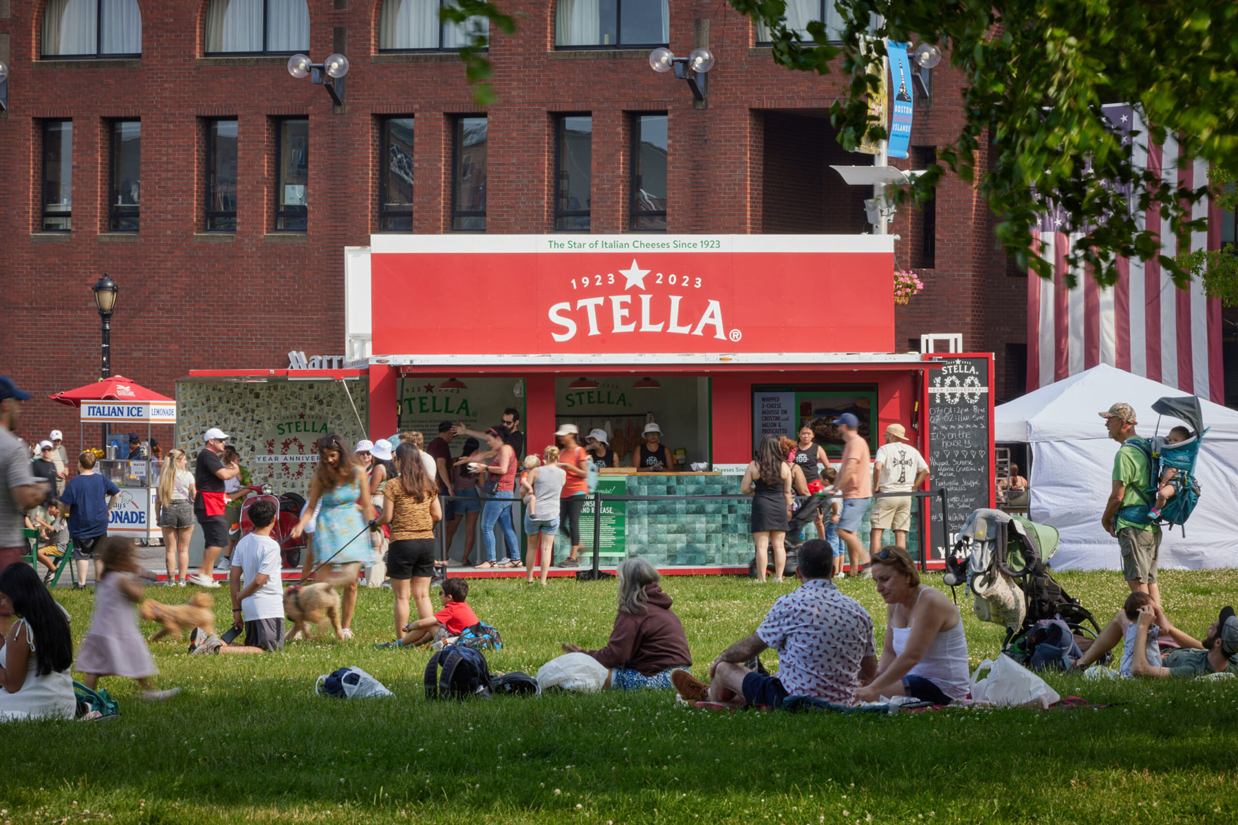 Stella booth at a festival.