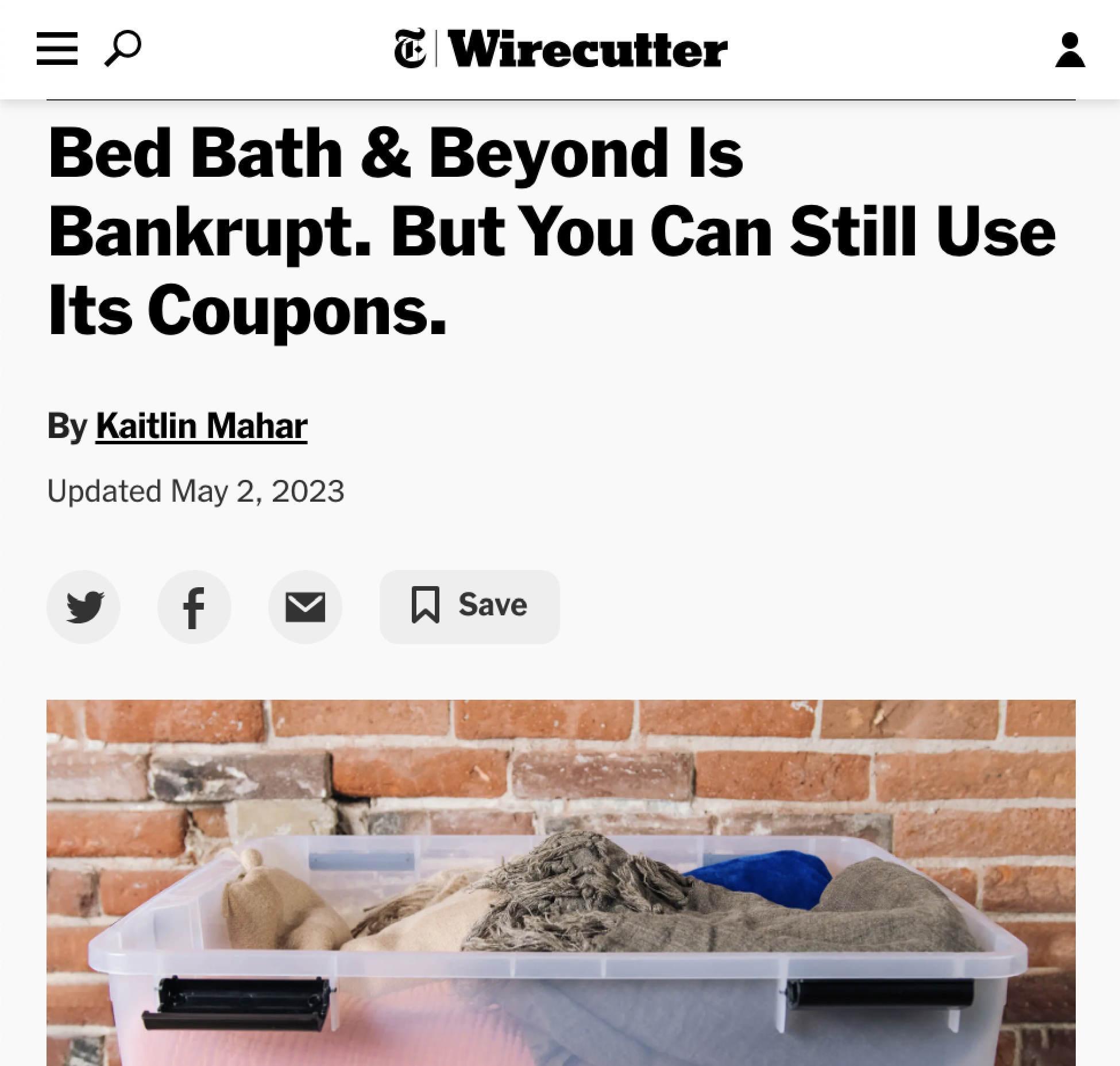 A screenshot of a news article about Big Lots.