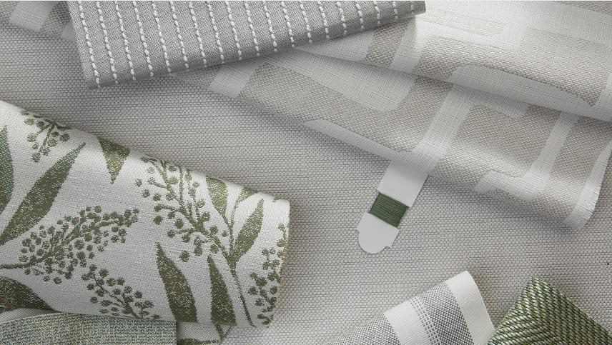 A few different Sunbrella upholstery fabrics.